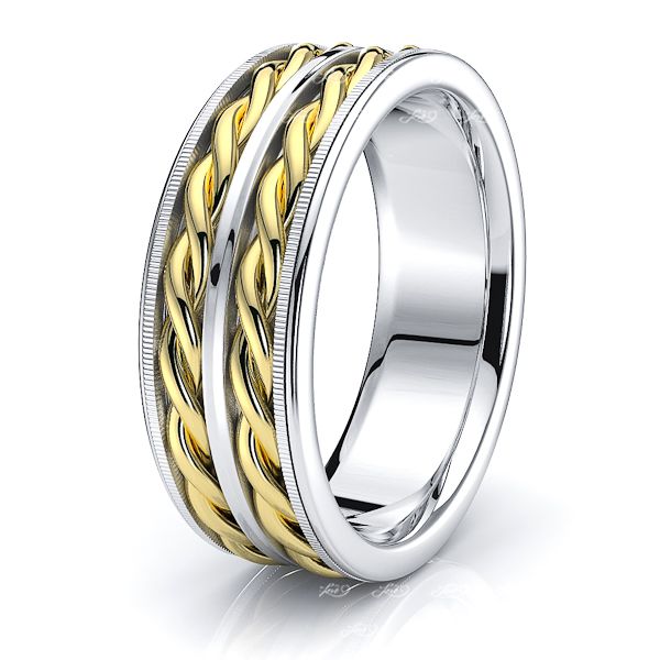 Rufus Hand Briaded Mens Wedding Ring