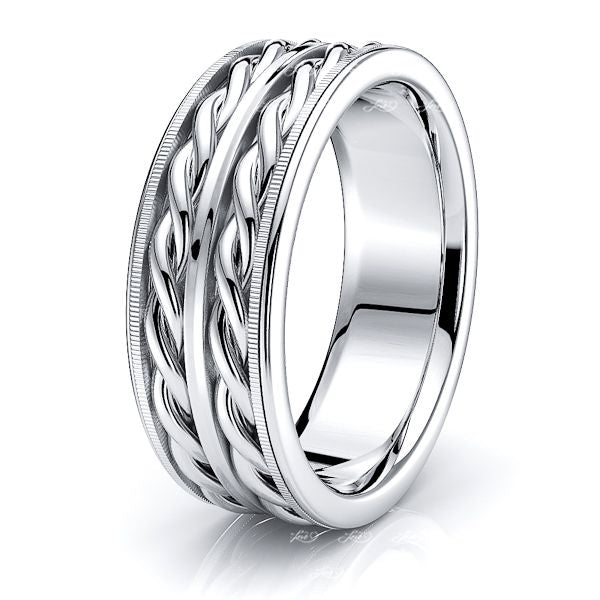 Rufus Hand Briaded Mens Wedding Ring