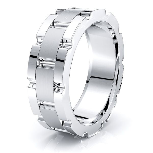 Ziggy Solid 8mm Mens Wedding Band