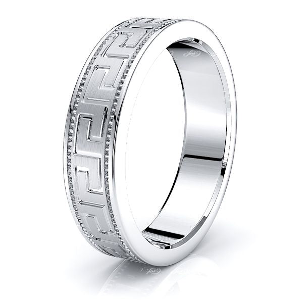 Shepherd 5mm Greek Key Womens Wedding Band