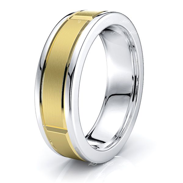 Saffron Solid 6mm Mens Wedding Ring