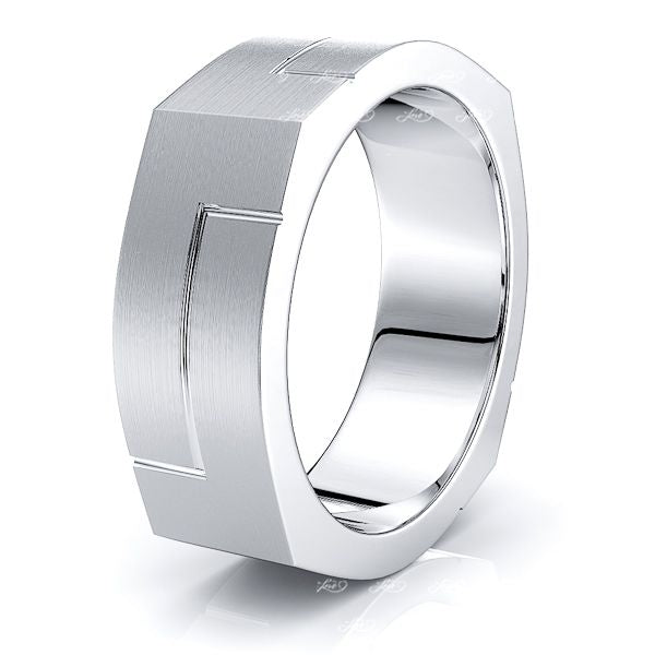 Solid 7mm Square Womens Wedding Band