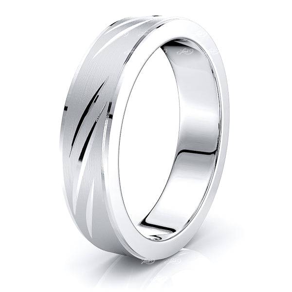 Opal Solid 6mm Mens Wedding Band