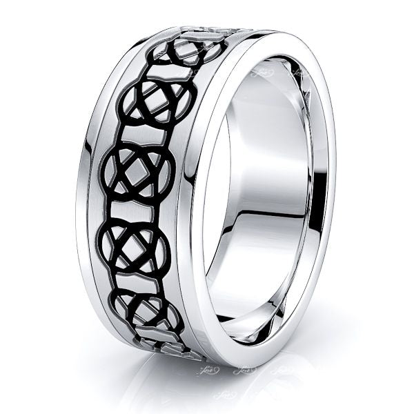 Aeslin Mens Celtic Wedding Band