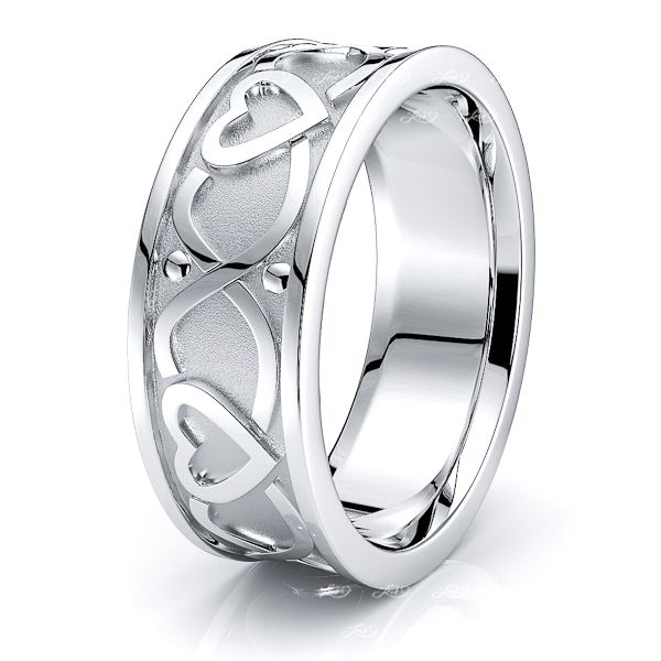 Finn Heart Mens Celtic Wedding Band