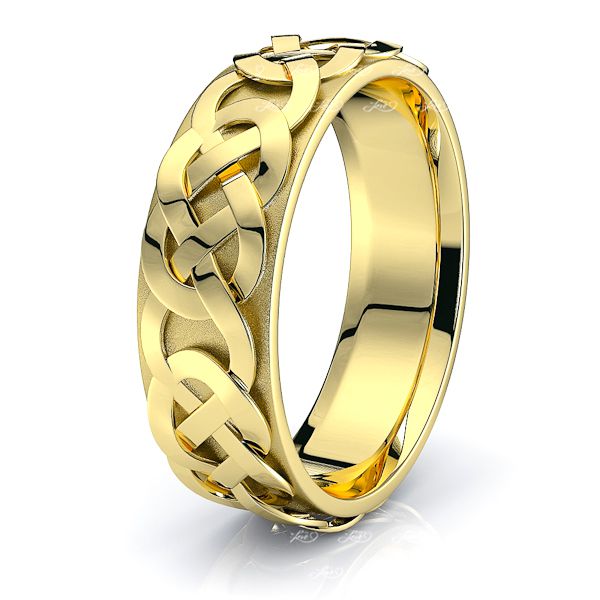 Aileen Celtic Knot Mens Wedding Ring