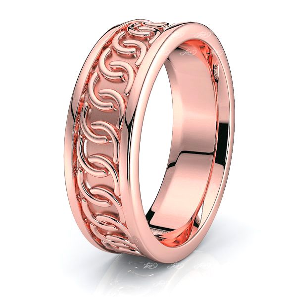Celtic Wedding Bands - Riona Celtic Knot Ring Comfort Fit 6mm