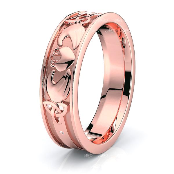 Glendon Claddagh & Trinity Mens Wedding Ring