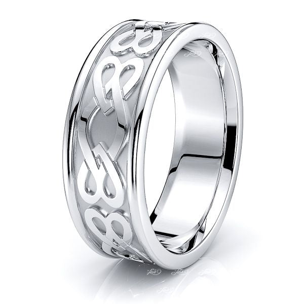 Niall Heart Womens Celtic Wedding Band