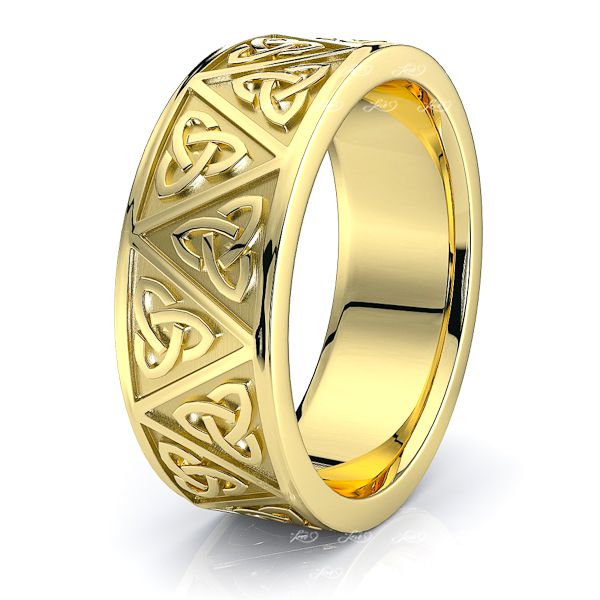 Adlar Trinity Knot Mens Celtic Wedding Ring