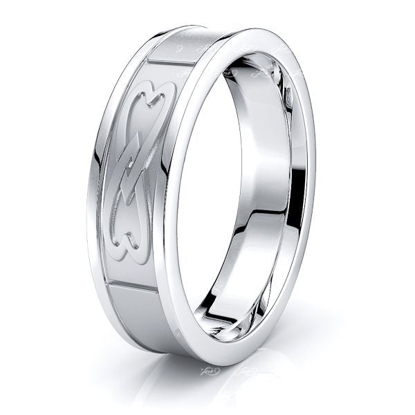 Misty Heart Womens Celtic Wedding Ring