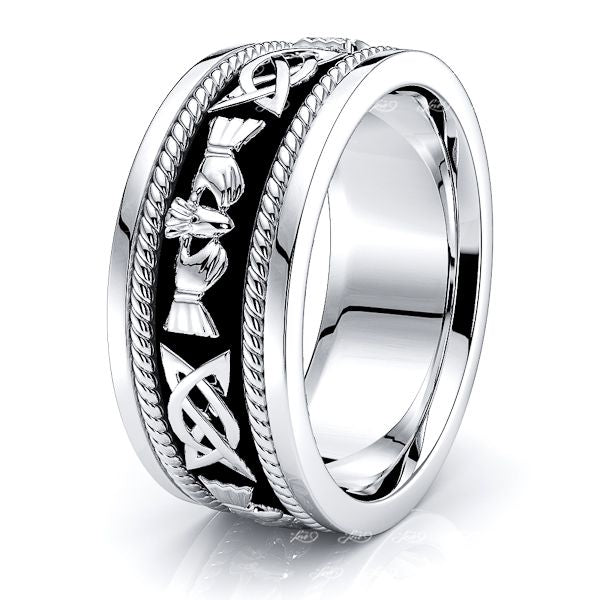 Conan Claddagh Womens Celtic Wedding Band