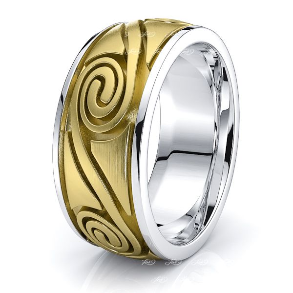 Carrick Celtic Spiral Mens Wedding Band