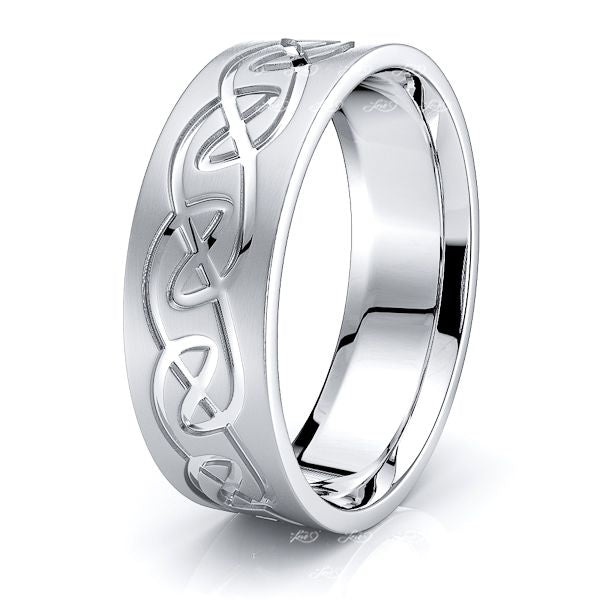 Afallon Infinity Mens Celtic Wedding Band