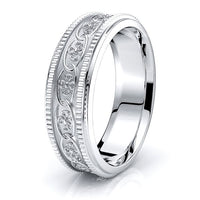 Adele Floral Mens Celtic Wedding Ring