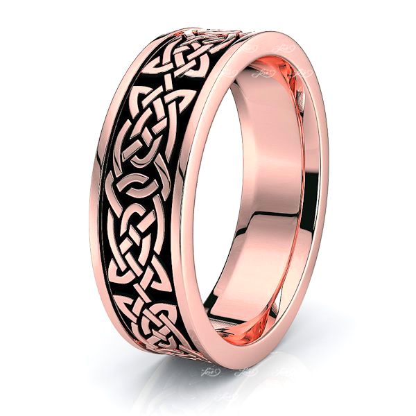 Alana Celtic Knot Mens Wedding Band