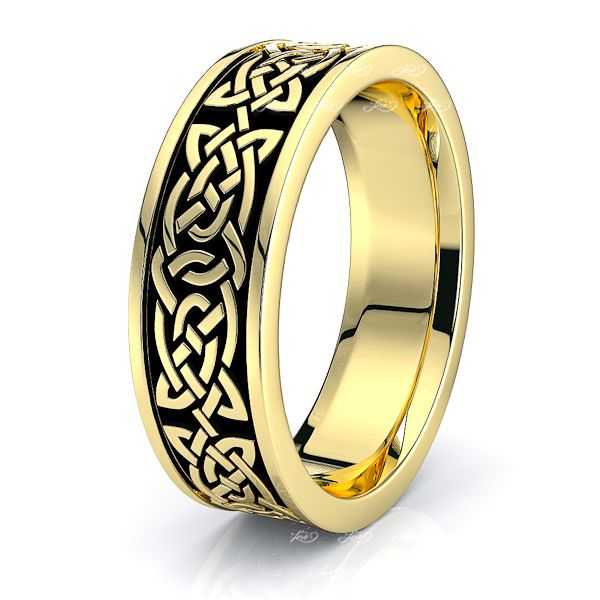 Alana Celtic Knot Mens Wedding Band