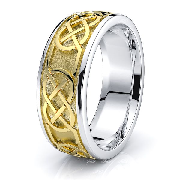Teagan Celtic Knot Mens Wedding Ring