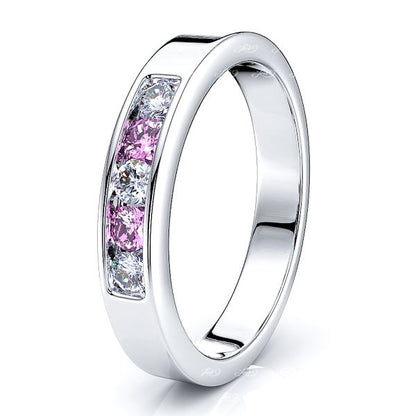 White Diamond and Pink Sapphire