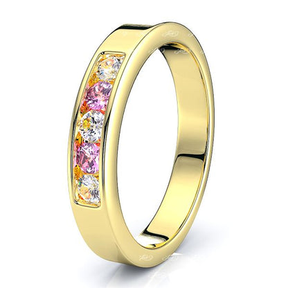 Yellow Diamond and Pink Sapphire