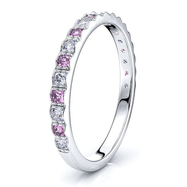White Diamond and Pink Sapphire