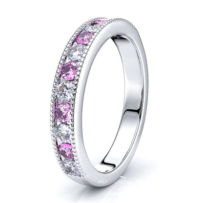 White Diamond and Pink Sapphire