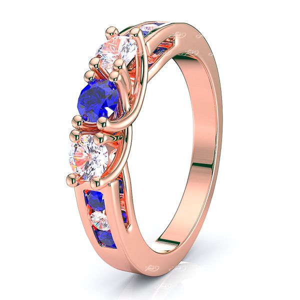 Rose Diamond and Blue Sapphire