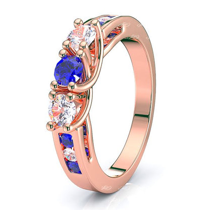 Rose Diamond and Blue Sapphire