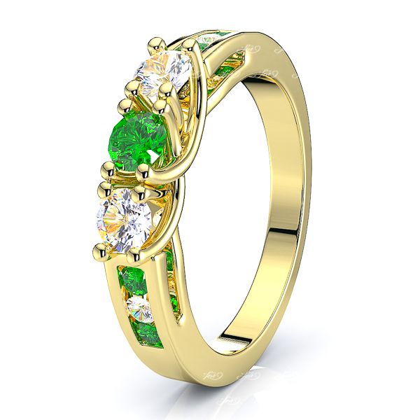 Yellow Diamond and Emerald