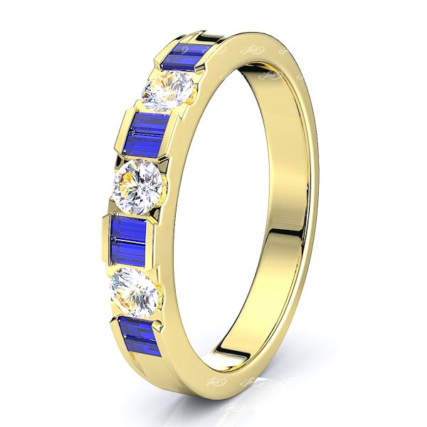 Yellow Diamond and Blue Sapphire