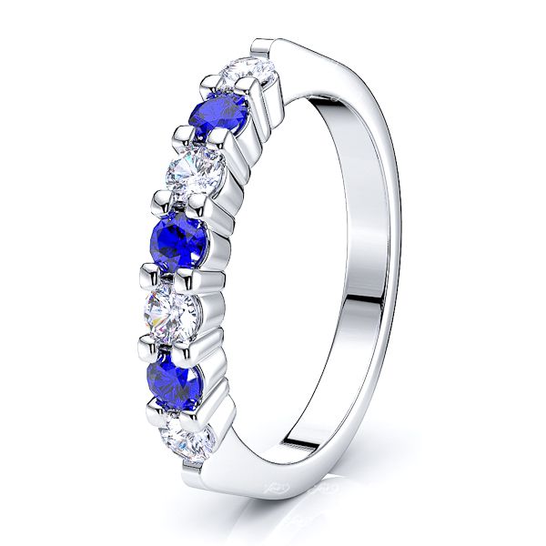 White Diamond and Blue Sapphire