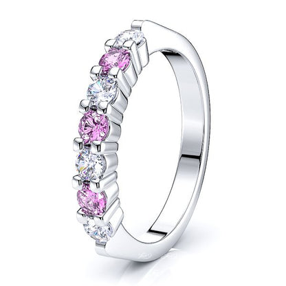 White Diamond and Pink Sapphire