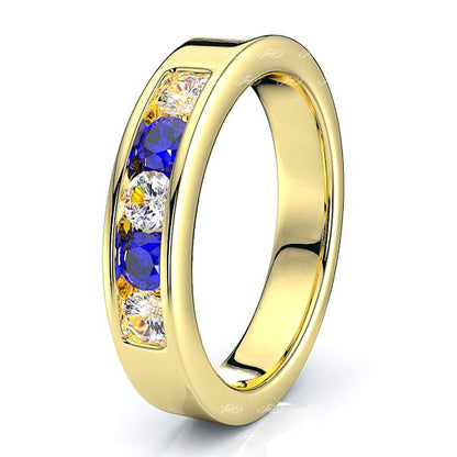 Yellow Diamond and Blue Sapphire