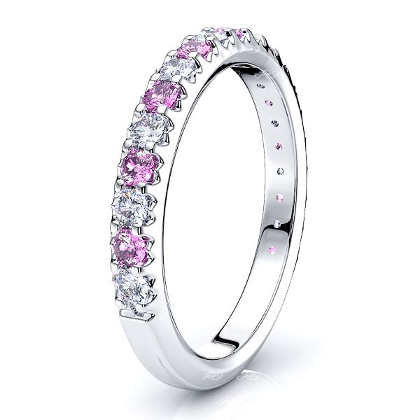 White Diamond and Pink Sapphire
