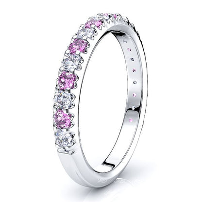 White Diamond and Pink Sapphire