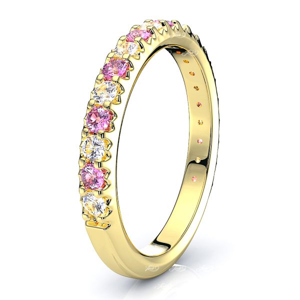 Yellow Diamond and Pink Sapphire