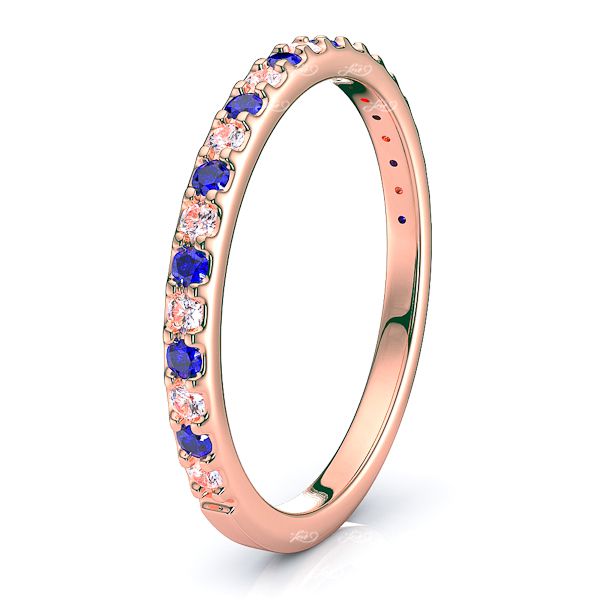 Rose Diamond and Blue Sapphire