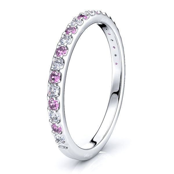 White Diamond and Pink Sapphire