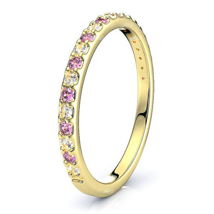 Yellow Diamond and Pink Sapphire