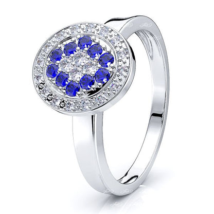 White Diamond and Blue Sapphire