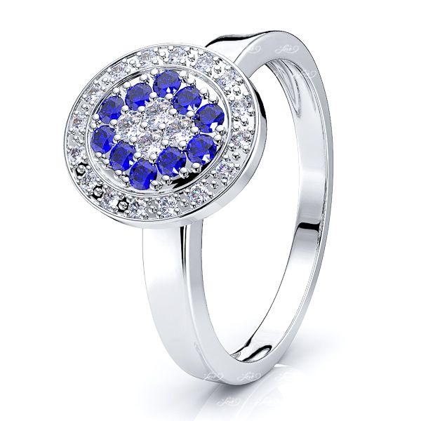 White Diamond and Blue Sapphire