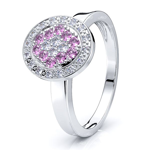 White Diamond and Pink Sapphire