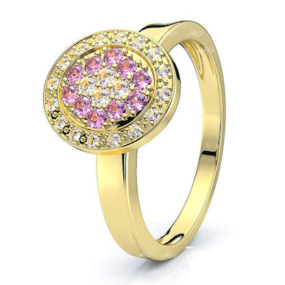 Yellow Diamond and Pink Sapphire