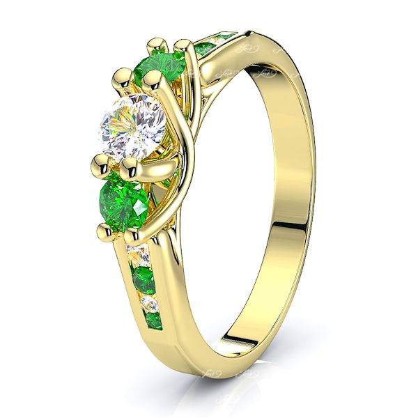 Yellow Diamond and Emerald