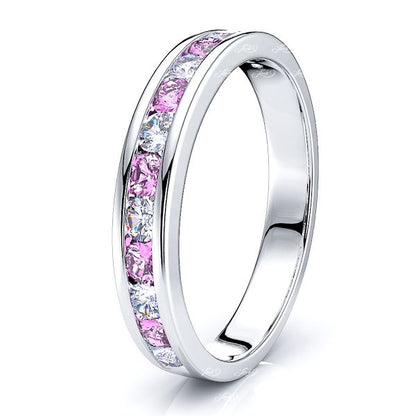 White Diamond and Pink Sapphire