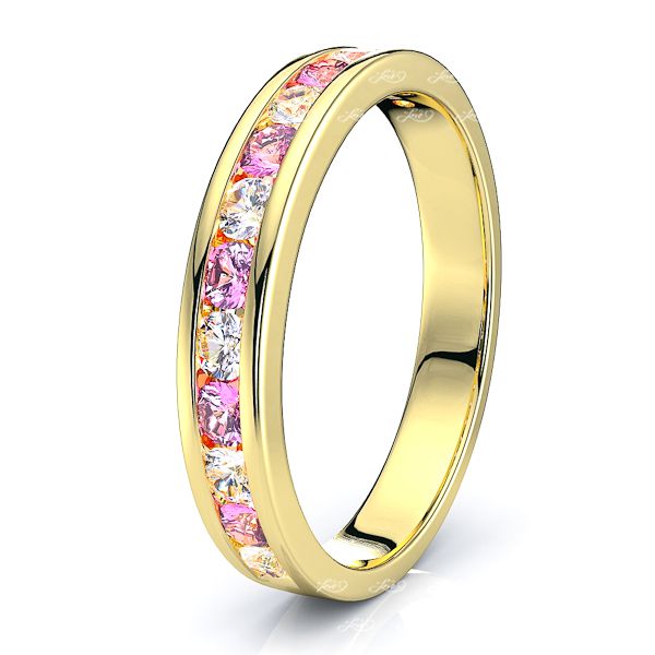Yellow Diamond and Pink Sapphire