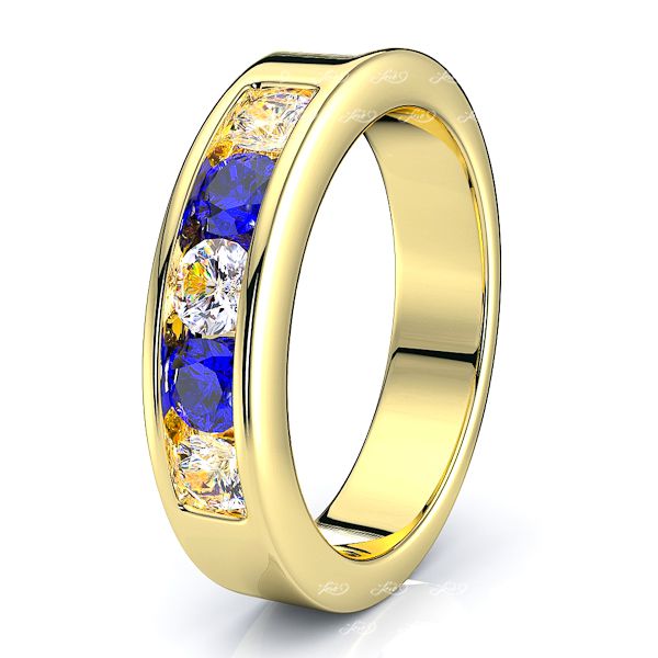 Yellow Diamond and Blue Sapphire