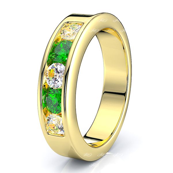 Yellow Diamond and Emerald