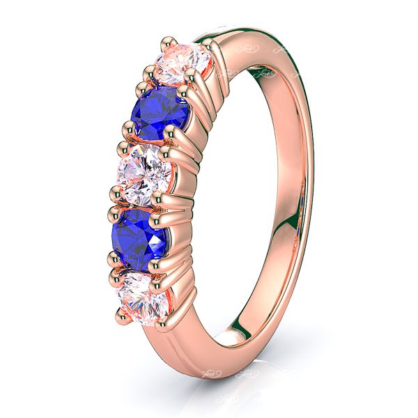 Rose Diamond and Blue Sapphire