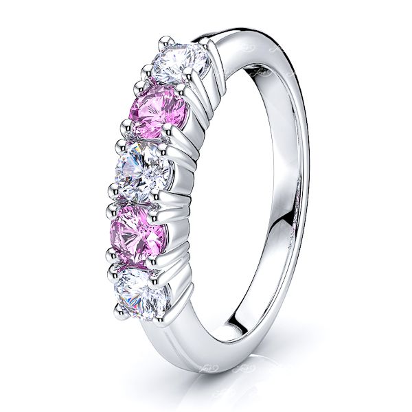 White Diamond and Pink Sapphire